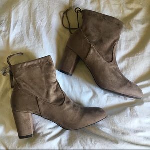 Faux Suede Ankle Boots